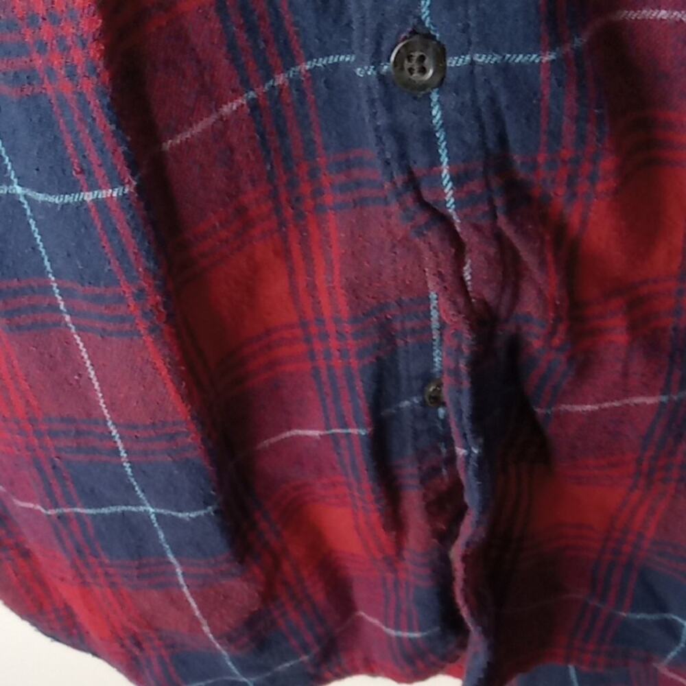 TNA Women's Size XS Red and Blue Plaid Flannel Button Down Shirt. Western - Picture 3 of 7